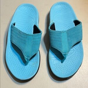 Women’s Teal Blue Comfort Toe-Post Slippers